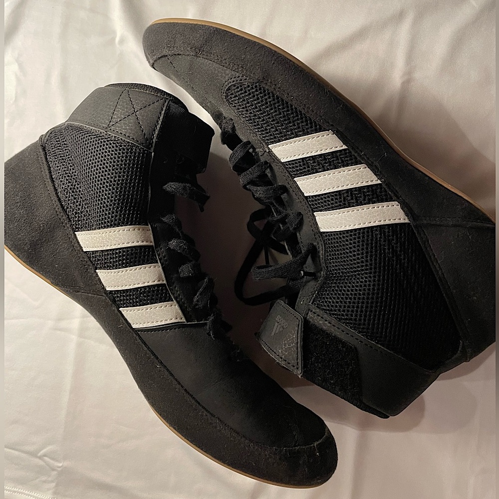COPY - Adidas HVC 2 Adult Wrestling Shoes AQ3325 - Black, White